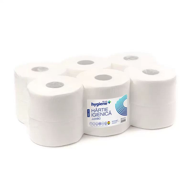 JUMBO NATURAL/GREY TOILET PAPER, 2-PLY, 100M, 12 ROLLS/PACK