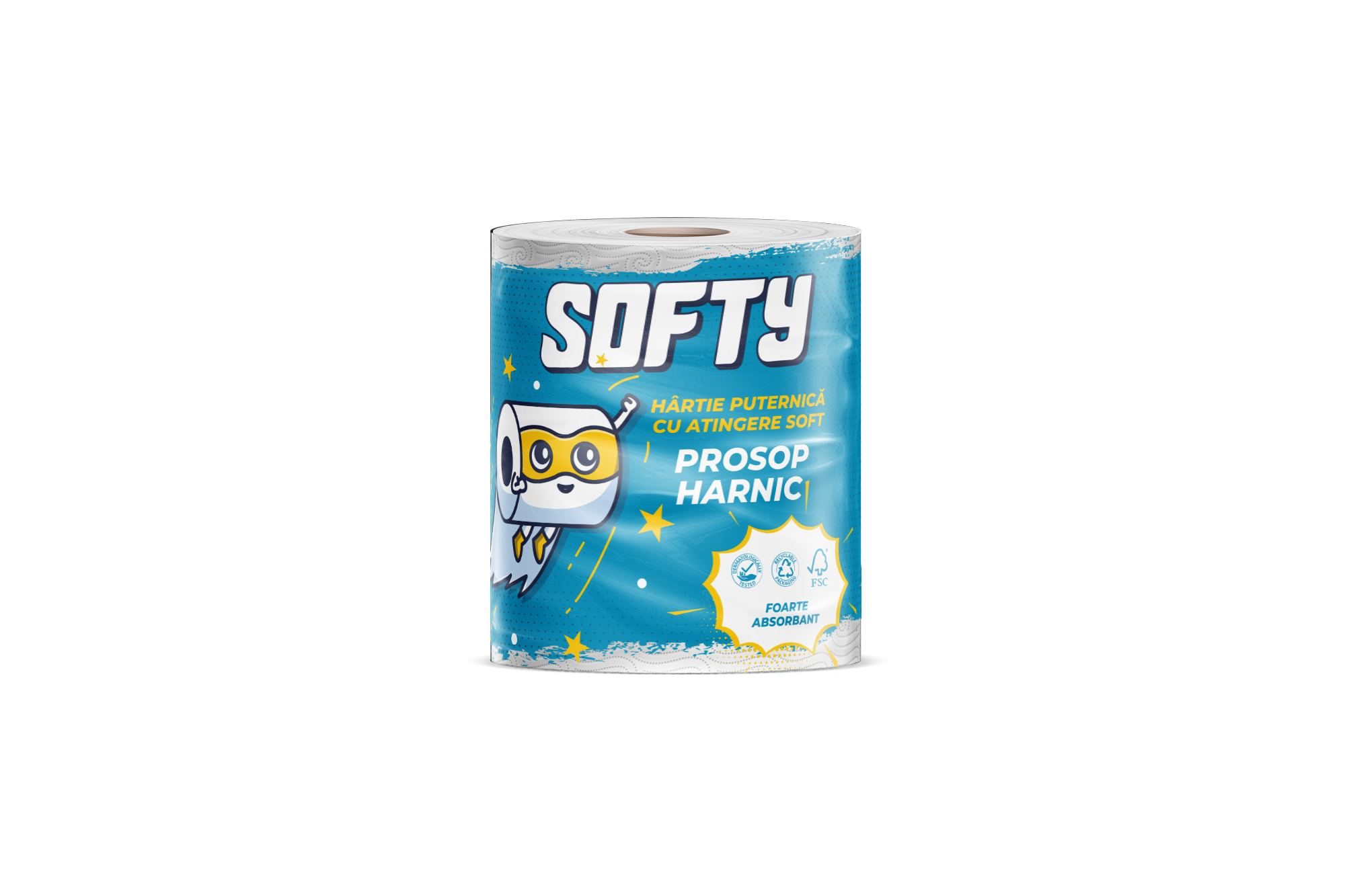 TOWEL SOFTY 2-PLY, 1 ROLL, 220 SHEETS - 42M / SET OF 300