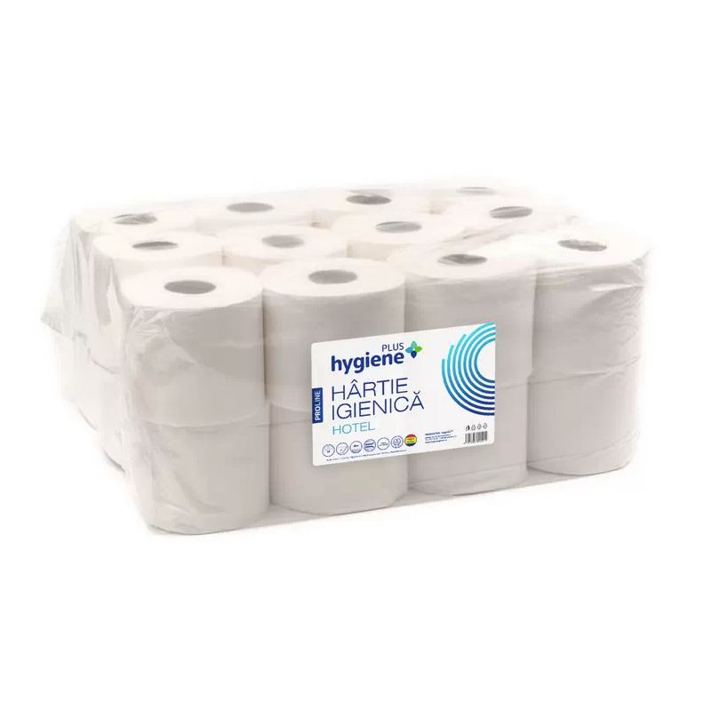 PROLINE HOTEL TOILET PAPER, CELLULOSE, 2 PLY, 30M, 24 ROLLS