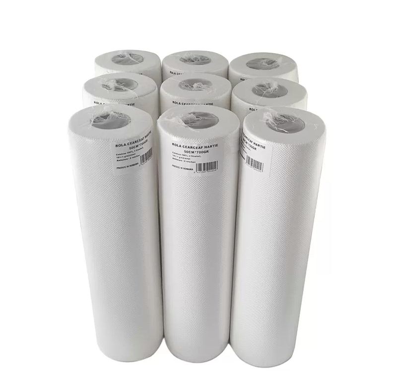 PAPER SHEET ROLLS 50CMX700GR, 2 LAYERS, 9 ROLLS/BOX